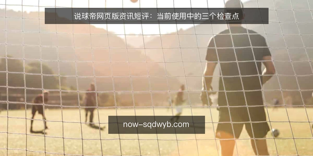 说球帝网页版资讯短评:当前使用中的三个检查点 — 为何现在要检查 配图